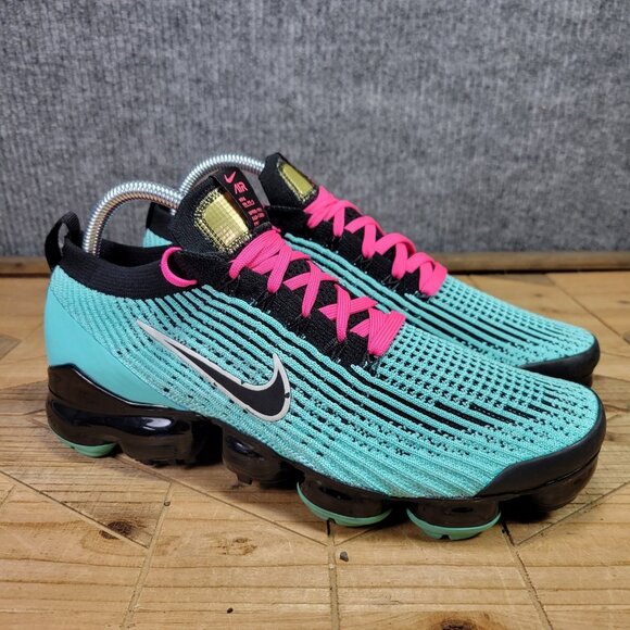 🔥 Nike Air Vapormax Flyknit 3 Mens 9 South Beach Running Gym Walking Sneakers - Picture 1 of 12